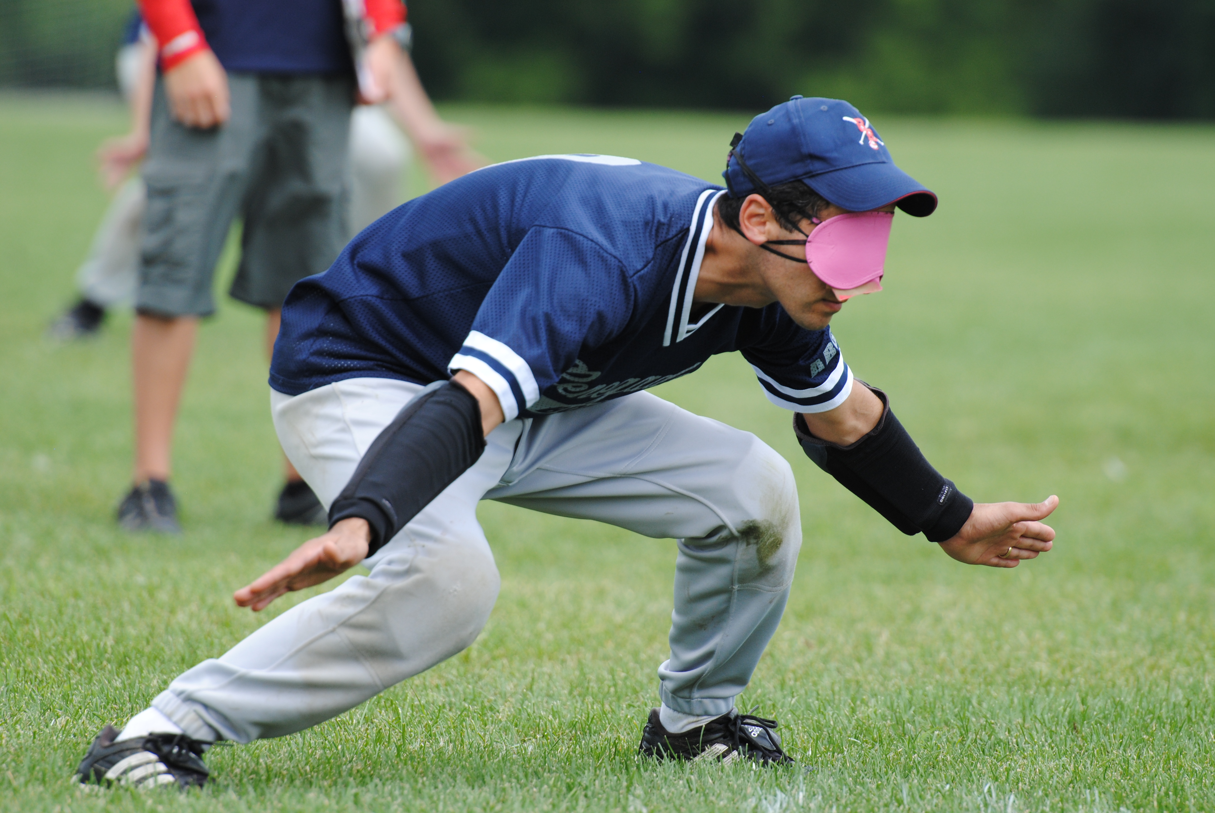 Photo of Guy playing defense in the ready position
