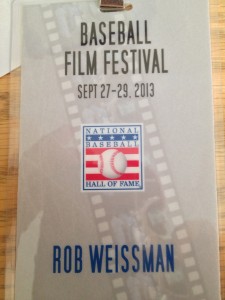 Rob's Credentials for the film festival