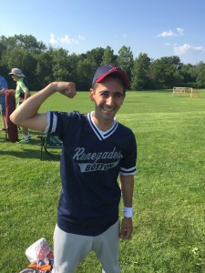 Gy Flexes his muscle