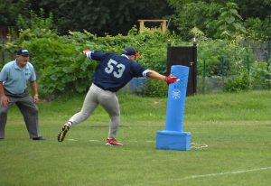 Shaen Devenish hitting a base is Boston's rep on the NBBA Rookie team