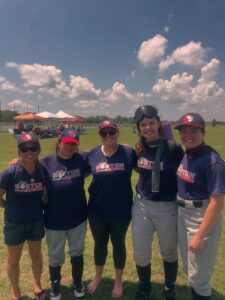 For the first tim ein Renegade history four Female players were on the field at the same time. Dana was coaching from the bench buy Melissa, Gina, Lanie and Jen were all on the field