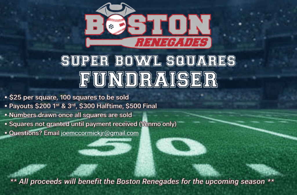 Support the Renegades and buy Superbowl Squares – 2026