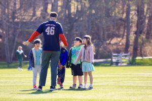Joe teaches defense to a few students